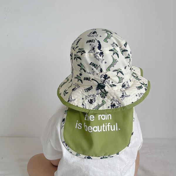 

caps s panama children's cap summer boys girls baby stuff bucket 360Â° wide brim uv protection outdoor beach sun hat for kids 1-7y p2304, Yellow