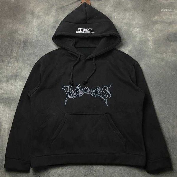 

oversized hoodies wholesale-vetements men and women hoody sweatshirt1, Black