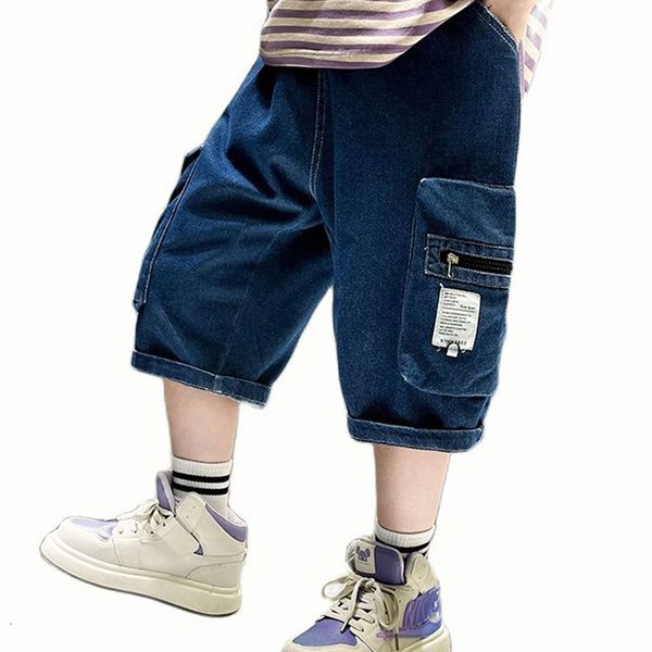 

jeans jeans boy solid color jeans for boy casual style children' jeans for boys teenage kids clothes 6 8 10 12 14 230424, Blue
