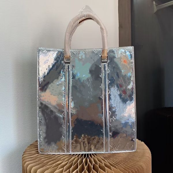 

5a 2023 large capacity handbag sliver ls design shoulder bag printed leather transparent luxury wallet vs