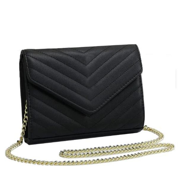 

luxury designer evening bags wallets gold chain shoulder bag with six colors handbag ladies cross body fashion messenger clutch hqy2068