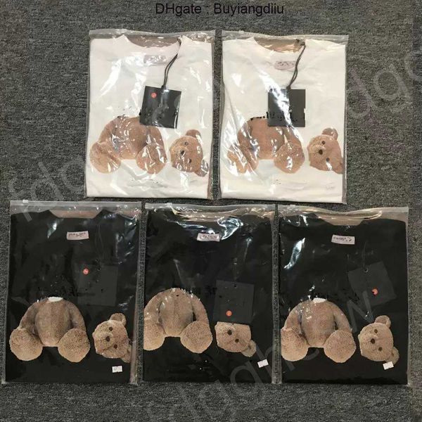 

2023 mens t shirts women designers t shirts tees apparel man s casual chest letter shirt luxurys clothing street shorts sleeve clothes palm, White;black