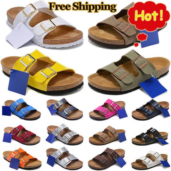 

sandals designer arizona slides boston men women slippers birko-flor nubuck leather suede clogs beach shoes outdoor indoor mocha black
