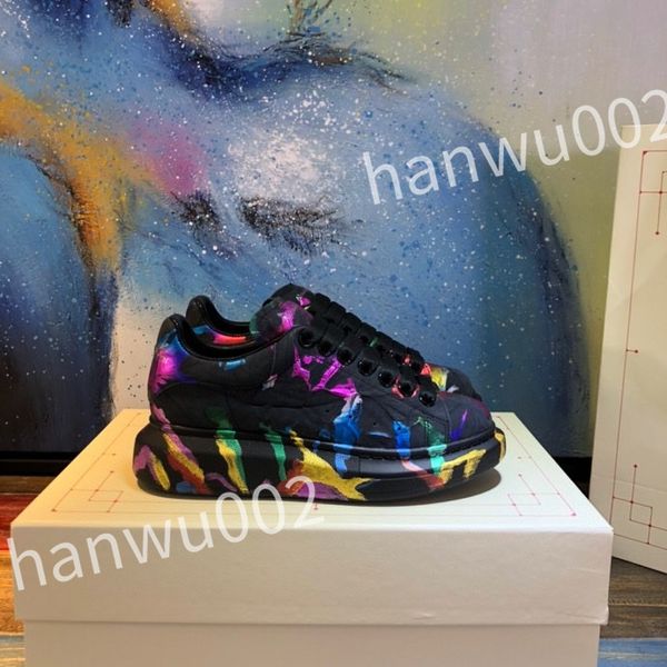 

2023 luxury designer flat sneaker casual shoes denim canvas leather fashion platform mens womens low sneakers, Black