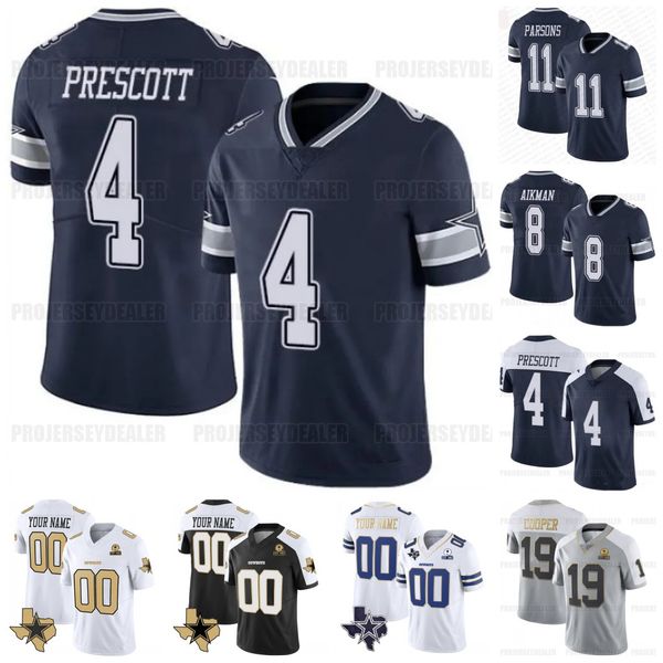 2024 Football Jersey Cowboys CeeDee Elliott Lamb Damone Clark Dak Prescott DaRon Bland Cooper Rush Rico Dowdle Rico Dowdle KaVontae Turpin Parsons