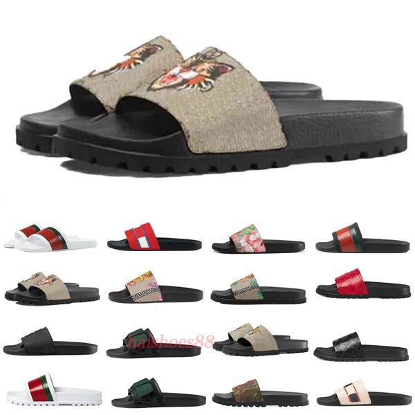 

summer women designer slipper slides sandal shoes men classic brand beach slides casual woman outside slippers sliders beach shoes, Black