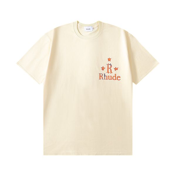 

ins ho 23ss luxury rhude shirs skaeboard s designer women men casual t-shir good mens tshirt us size2x2xmp58, White;black