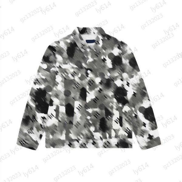 

brand jacket fashion color matching classic logo jacquard design lapel buttons denim jackets simple casual style designer trend joker outerw, Black;brown