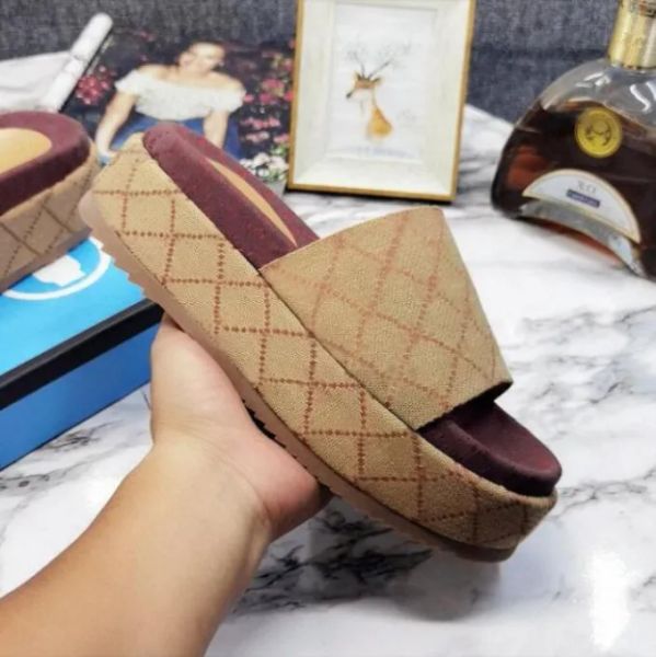 

designer women platform slides sandal web slides sandals ladies double g slipper thick sole floral gear bottom slippers classic summer b wmk, Black