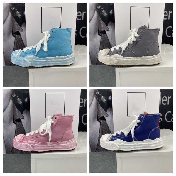 

mmy shoes maison mihara yasuhiro smiling dissolved shoes shawn yue's same canvas small platform couple shoes, Black