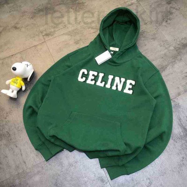 

men's hoodies & sweatshirts luxuriousdesigner fashion brand sweater 22 autumn new color matching towel embroidered hoodie terry loose i, Black