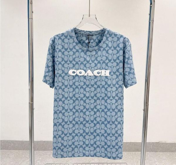 

classic designer t shirt summer short sleeve blue women tshirt tee, White