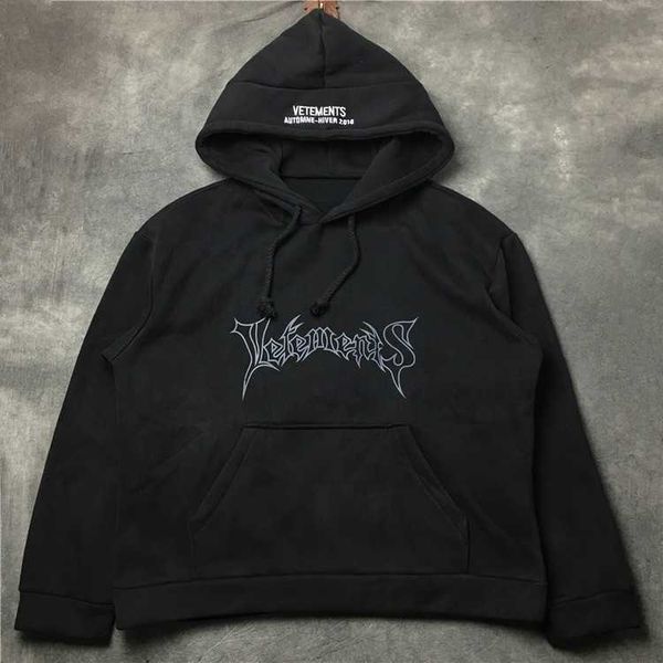 

oversized hoodies wholesale-vetements men and women hoody sweatshirt, Black