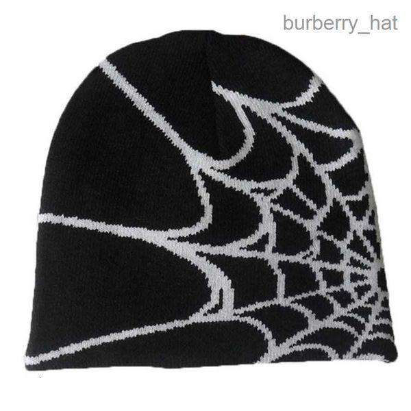 

beanieskull caps y2k gothic spider pattern wool acrylic knitted hat women beanie winter warm beanies men grunge hip hop casual skullies outd, Blue;gray