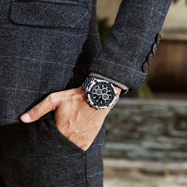 

luxury mans watch business male mechanical watches 41mm stainless steel super wristwatches bracelet gifts clock wrist watch, Slivery;brown