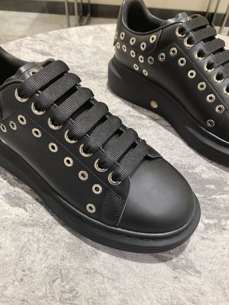 

the new shoes casual sneakers sport skateboarding trainers punk rivets low leather skateboard studded trendy women 0418, Black