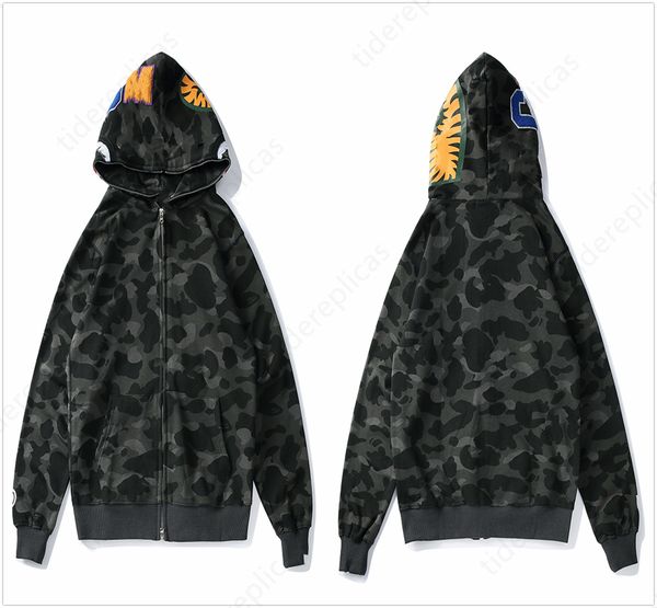 

mens hoodies designer hoodie shark luminous women sweatshirts letters camo hoody oversized cotton zip sweaters hoodys embroidered cardigan a, Black