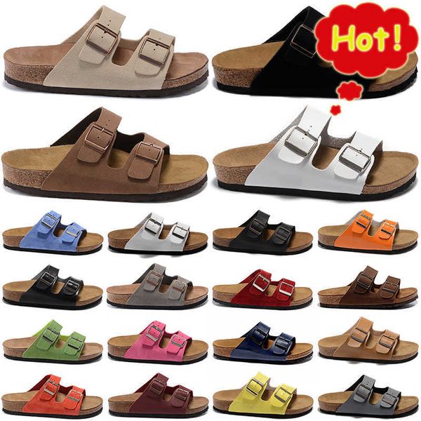 

sandals arizona slides men women slippers birko-flor nubuck leather suede clogs mocha black white beach shoes slider shoes platform sandals