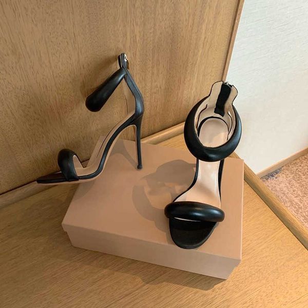 

gianvito rossi women's designer stiletto heel sandals for dressy occasions, luxury summer wedding shoes with box no360, Black