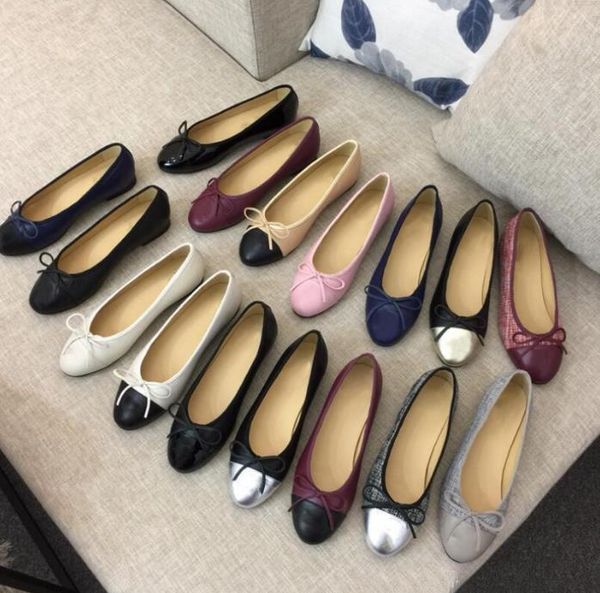 

classic fashion designer dress shoes spring and autumn 100% cowhide letter bow ballet dance shoes fashion women black flat boat shoe lady le