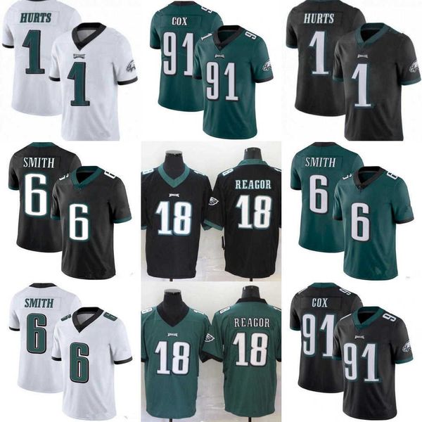 

football jerseys men women youth philadelphia''eagles''jersey 6 devonta smith 1 jalen hurts 11 aj brown 18 jalen reagor, Black;red