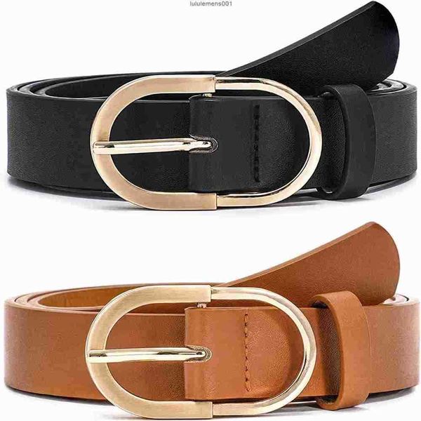 

belts 2-piece women's belt jeans pants fashion gold button dress, Black;brown