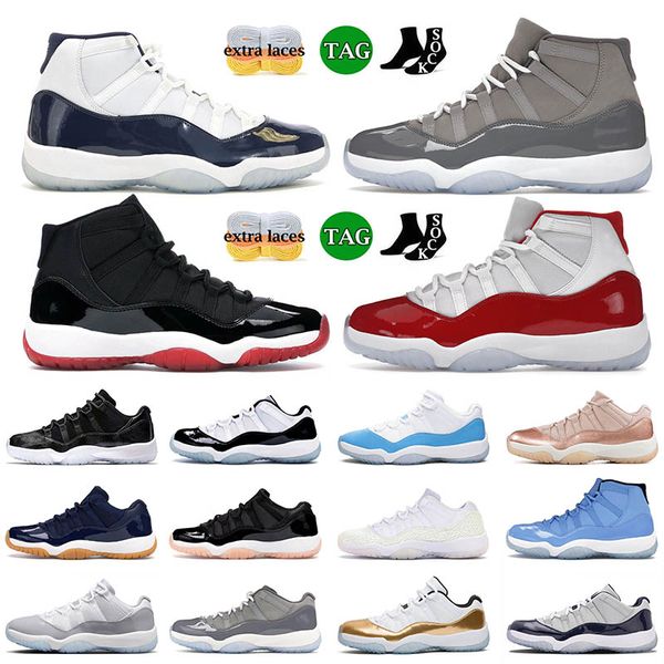 

cherry 11s jumpman 11 basketball shoes designer high cool gray cement grey low snake skin jubilee 25th gamma blue bred concord sports traine