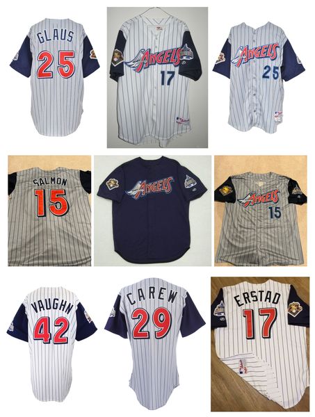 

2001 angels tim salmon jersey baseball jersey anaheim mike trout garrett anderson troy glaus eddie murray bengie molina rod carew ohtani 100, Blue;black
