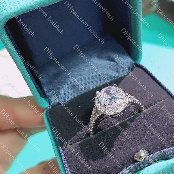 

diamond ring luxury engagement rings for women designer solitaire ring women jewelry with box, Golden;silver