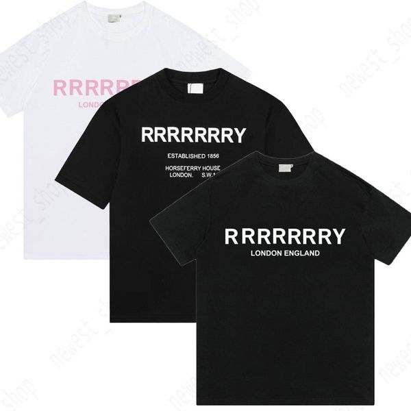 

summer designer mens plus size t shirt t-shirt luxury tshirt women classic letter print london england simple casual cotton tee, Black;brown