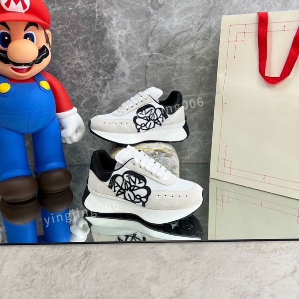 

2023women designer quality sneakers white blak shoes brand sneaker leather rubber sole causal shoes, Black