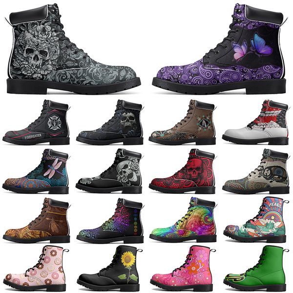 

Diy Fashionable Versatile Outdoor Boots Non-slip Winter Comfortable Casual Customized Elevated Classsic Dark SandyBrown Boots