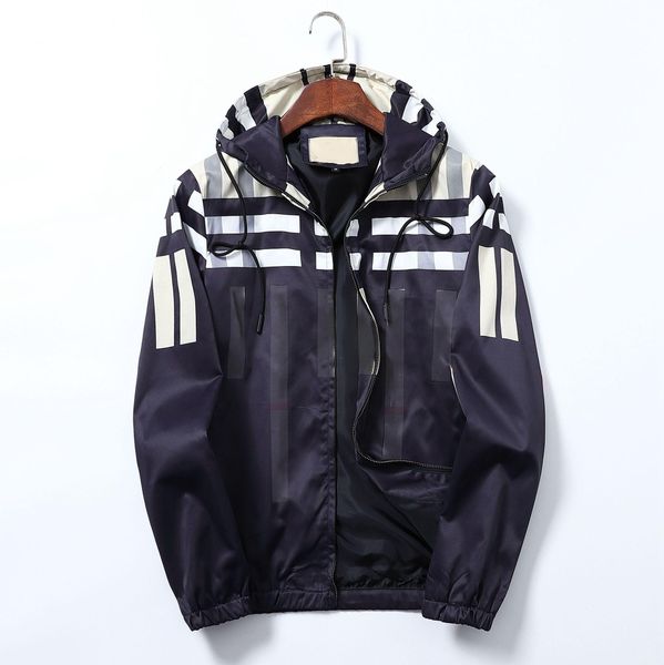 

senior designer checked men's jacket loose and versatile spring winter new fashion personality men's outdoor windbreaker ev6z, Black