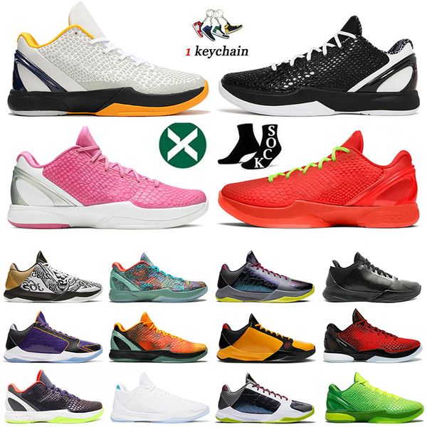 

new mamba 6 protro grinch basketball shoes men mambacita bruce lee big stage chaos 5 rings metallic gold mambacita jordens mens trainers out