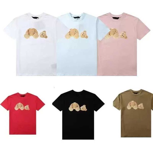 

designers bear men women palm t shirt 100%cotton clothes mens womens t-shirt short sleeve clothing sport shirts bears t-shirts couples sweat, White;black
