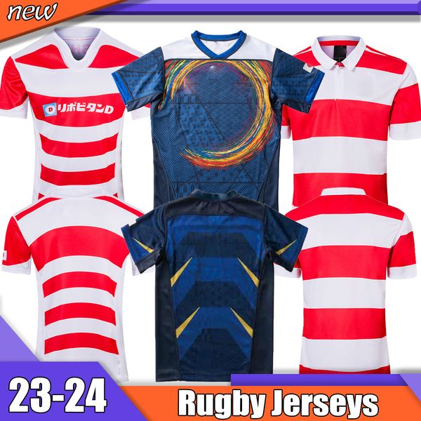 

2023 2024 japan rugby jerseys panasonic suntory sungoliath toshiba wild knights 21 22 home away shirts red and white rugby shirt quality, Black;gray