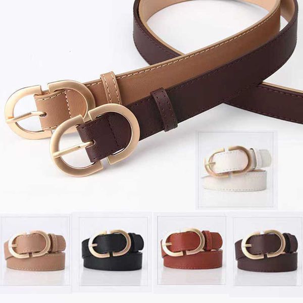 

belts belts for women simple mental pin buckle girls thin belt denim jeans dress skirt luxury brand retro waistband w0424, Black;brown