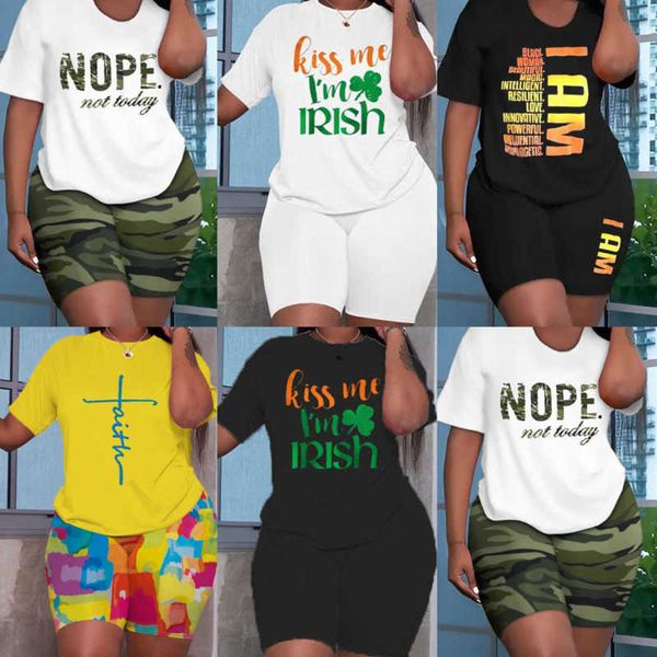 

2023 new tracksuits womens designer clothing plus size 3xl summer fashion print two piece set short sleeve t-shirt and shorts outfits, Gray