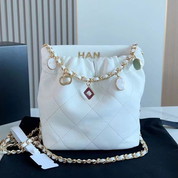 

Ladies Designer Bucket Bag High Quality Handbags Interior Large Capacity Chain Shopping Bag Stylish Diamond Plaid Hob022 Shoulder Bags Free Shipping, Cc6-34x37x8cm