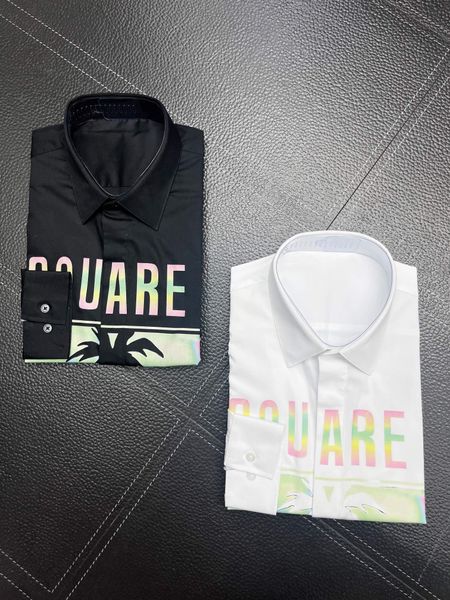 

dsq phantom turtle shirts mens designer shirts brand clothing men long sleeve dress shirt hip hop style cotton 841784, White;black