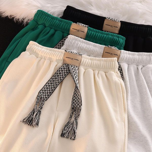 

men's shorts gmiixder vintage hiphop solid casual half pants 2023ss oversize basketball sports s youth label cargo 230424, White;black