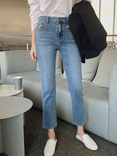 

women's jeans high waist pockets boyfriend jeans women stretch blue black ladies denim straight pants washed trousers streetwear jeans