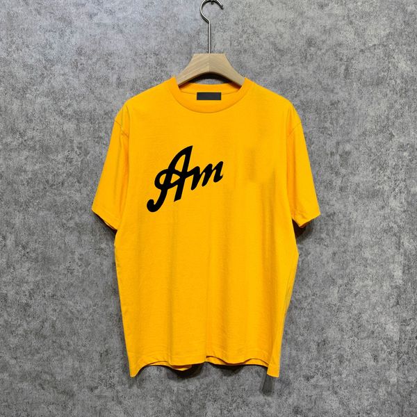 

mens t shirts designer tshirt yellow letter printing t-shirt men short sleeve summer street t shirt male fashion hip hop clothing, White;black