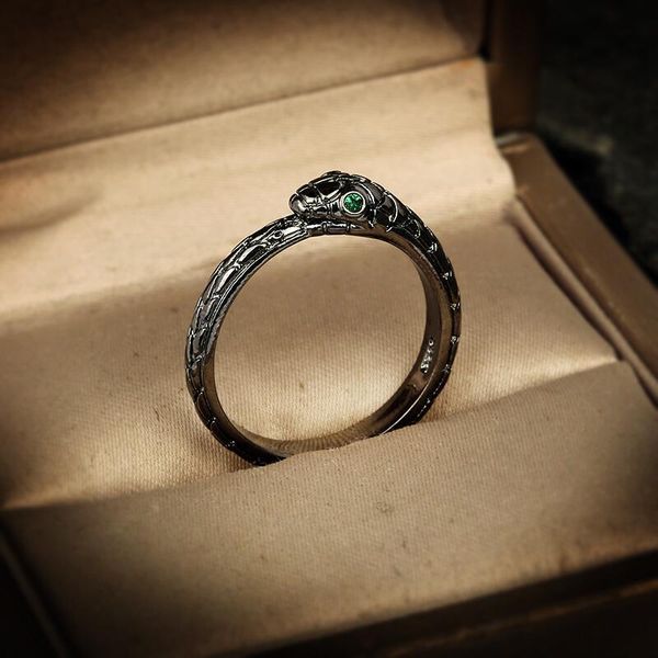

s3619 fashion jewelry gun black snake ring for man woman punk rings, Silver