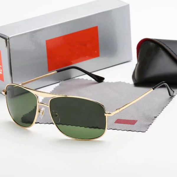 

brand designer aviator sunglasses classic glasses eye protection green mirror gold frame glasses outdoor beach shopping sunglasses unisex, White;black