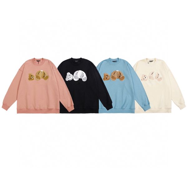 

new selling fashion womens crewneck hoodie sweatshirt broken bear sweatshirt teddy bear fashion towel pants explosive sweater for men and wo, Black