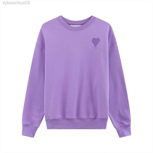 

23ss 100% cotton paris designer hoodie mens skateboard sweatshirts long sleeve shirts hoodies women embroidery love printed letter thick lux, Black