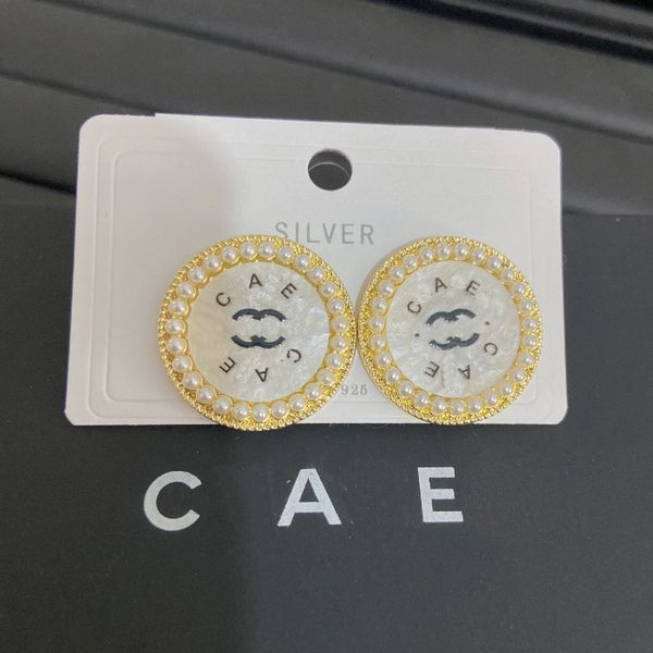 

charm women hoop earrings spring love earrings gold plated white designer jewelry design for women party gifts diamond earrings, Golden