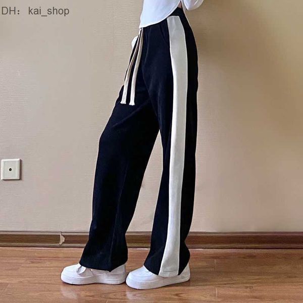 

piece pants leisure fashion set spring summer new pure desire net red fried street able slim versatile wide leg 51, White