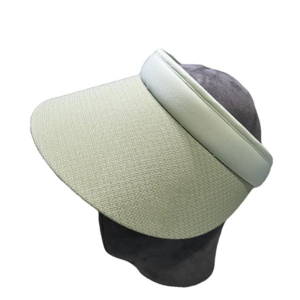 

women's headless sun hat outdoor beach vacation sun hat candy color lively and beautiful, Blue;gray